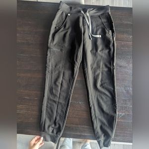 FIGS Zamora Black Jogger Scrub Pants